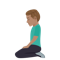 Man Kneeling- Medium Skin Tone emoji on Emojione